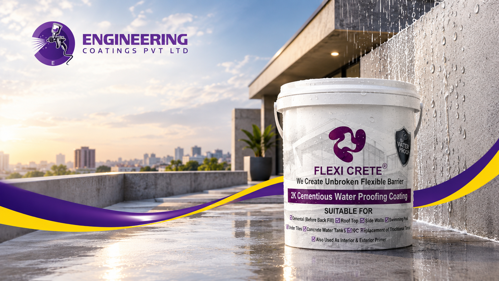 Flexi Crete waterproofing coating hero